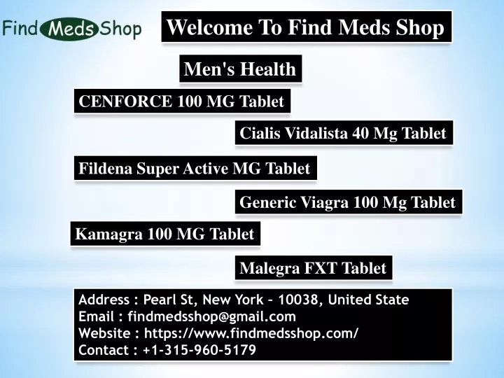 welcome to find meds shop
