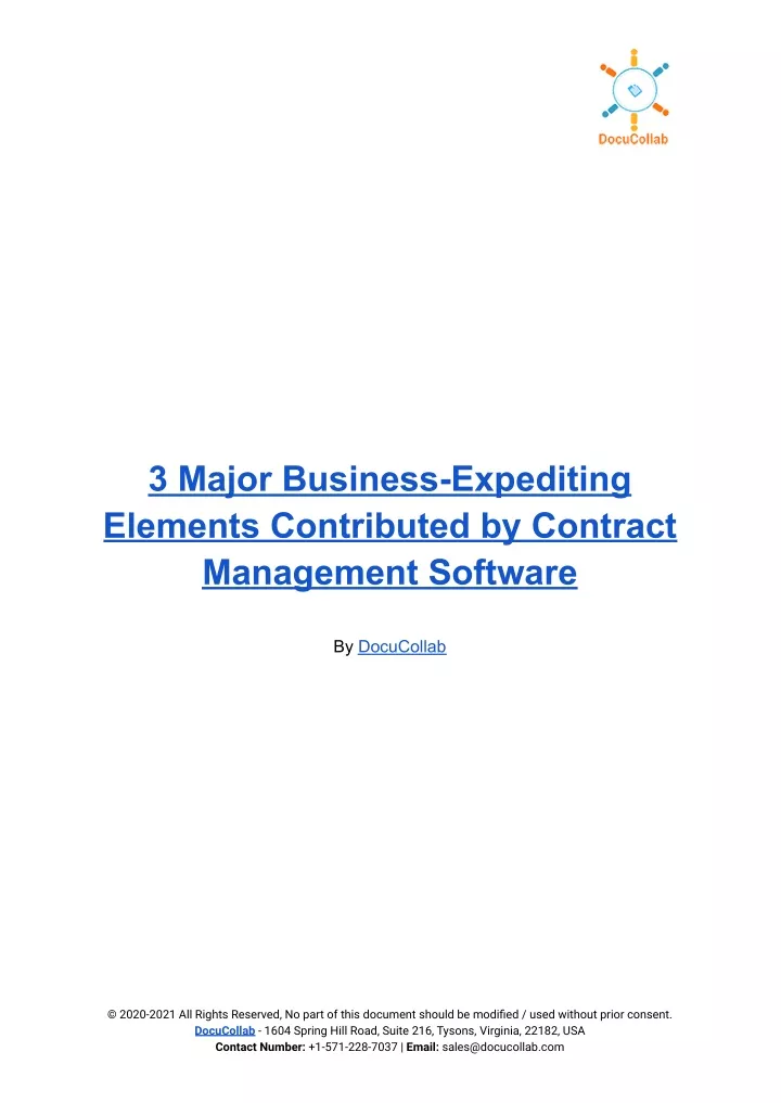 3 major business expediting elements contributed