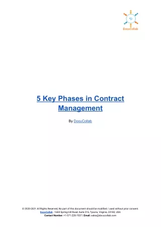 5 Key Phases in Contract Management