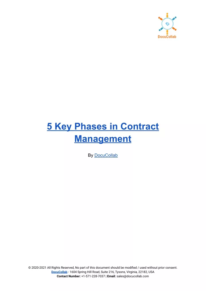 5 key phases in contract management