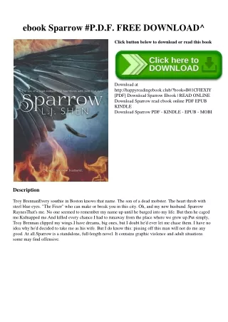 ebook Sparrow #P.D.F. FREE DOWNLOAD^