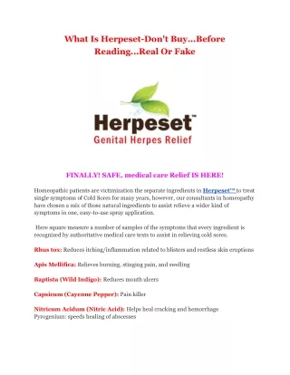 what is herpeset don t buy before reading real