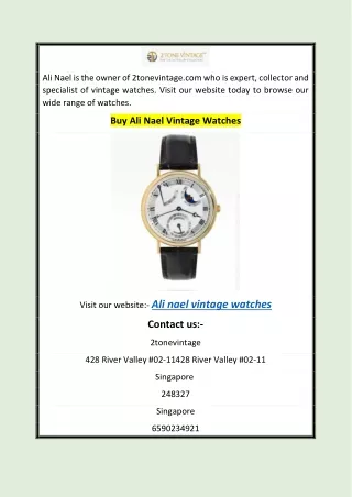 Buy Ali Nael Vintage Watches