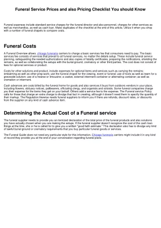 Funeral Expenses as well as Rates List You need to Know