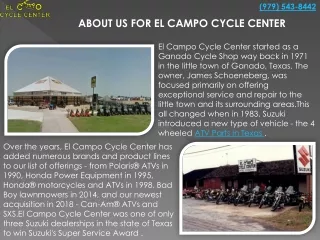 El Campo Cycle Center -  El Campo, TX - Texas & Premier Powersports Dealership