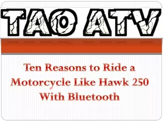 ten reasons to ride a motorcycle like hawk