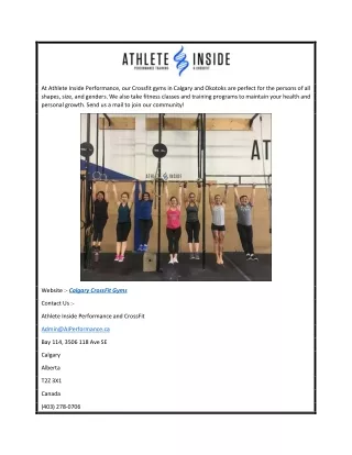 Calgary CrossFit and Gyms- Aiperformance.ca
