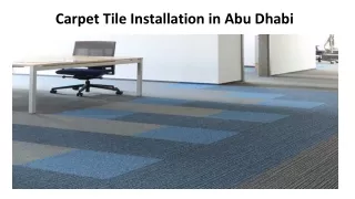 carpet tile installation in abu dhabi