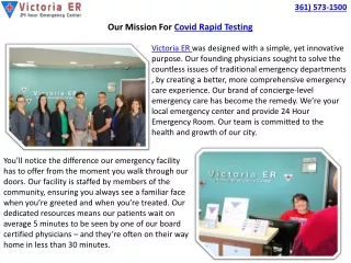 COVID-19 Collides with Flu Season - Victoria ER