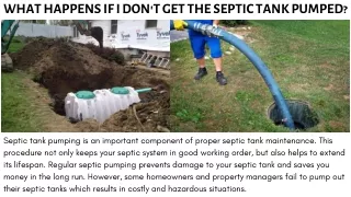 what happens if i don t get the septic tank pumped