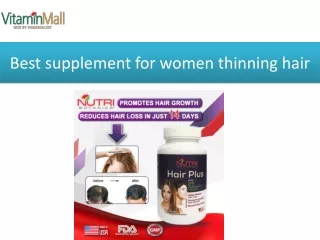 Best supplement for women thinning hair