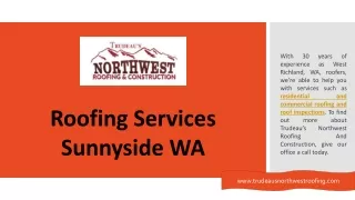 Roofing Services Sunnyside WA