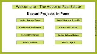 Kasturi Ongoing Projects in Pune -  The House of Real Estate