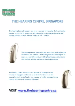 Best in Hearing Aid Devices - The Hearing Centre