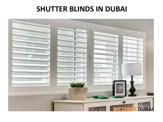 shutter blinds in dubai