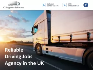 Reliable Driving Jobs Agency in the UK