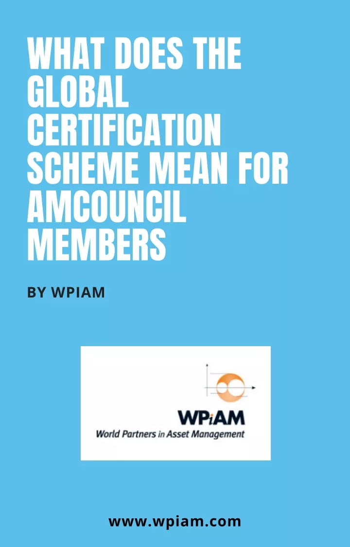 what does the global certification scheme mean