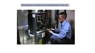 what things are included in a furnace maintenance