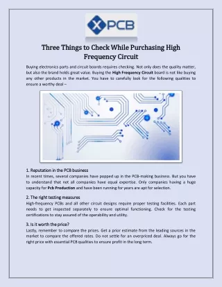 three things to check while purchasing high three