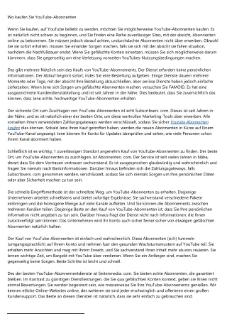 Wo kaufen Sie YouTube-Abonnenten