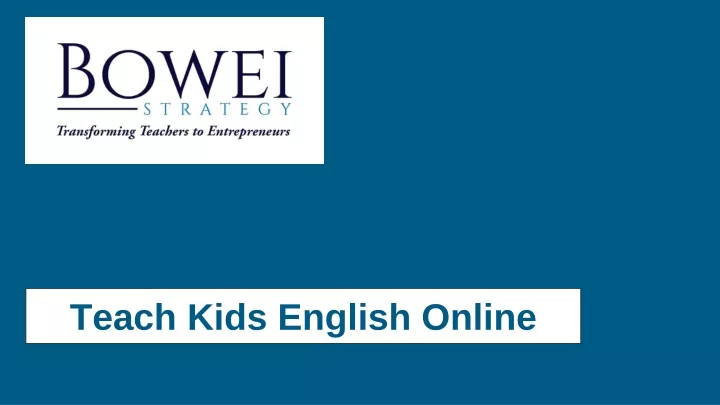 teach kids english online