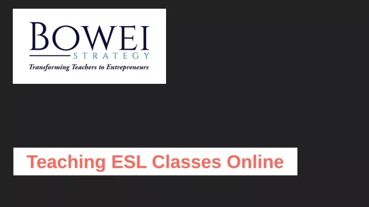 teaching esl classes online