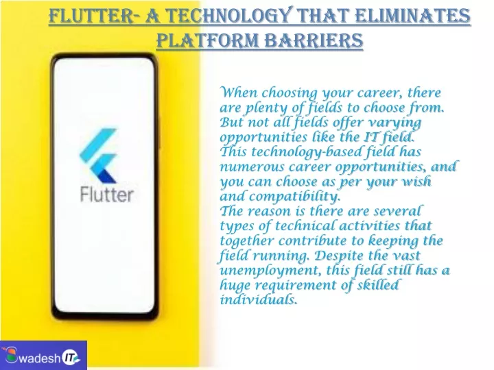 flutter a technology that eliminates platform