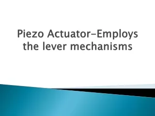 piezo actuator employs the lever mechanisms