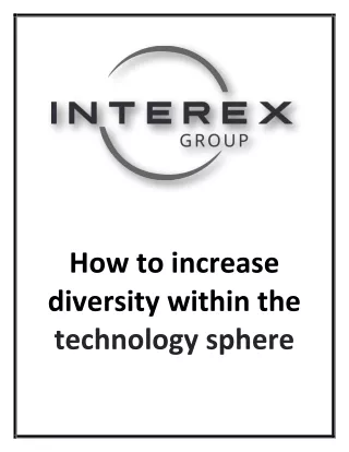 How to increase diversity within the technology sphere-converted