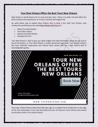Best Tours New Orleans