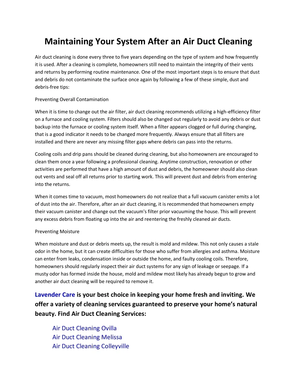PPT - Maintaining Your System After an Air Duct Cleaning PowerPoint ...