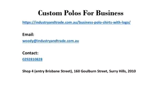 custom polos for business