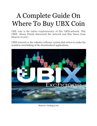 a complete guide on where to buy ubx coin