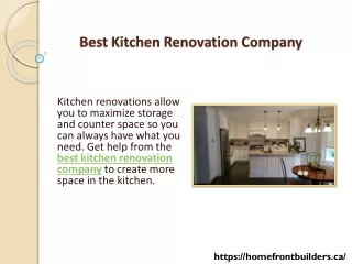 Best Kitchen Renovation Company
