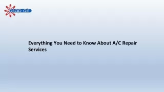 Everything You Need to Know About AC Repair Services