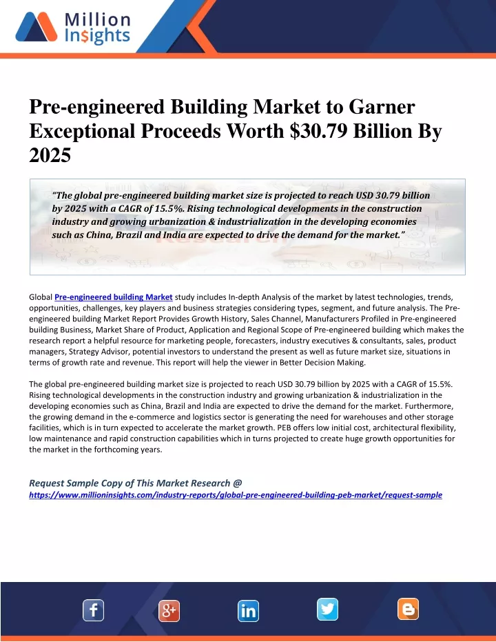 pre engineered building market to garner