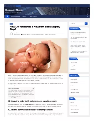 How Do You Bathe a Newborn Baby Step by Step?