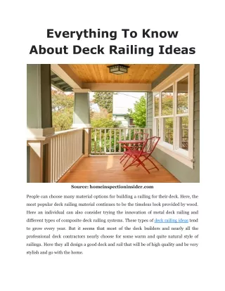 everything to know about deck railing ideas