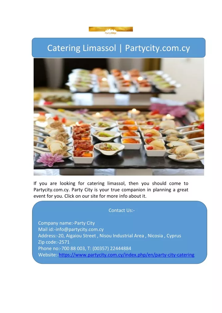 catering limassol partycity com cy