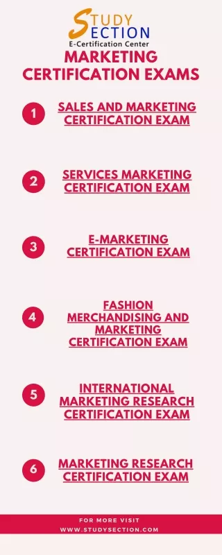 Marketing Certification Exams - StudySection