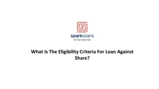 what is the eligibility criteria for loan against