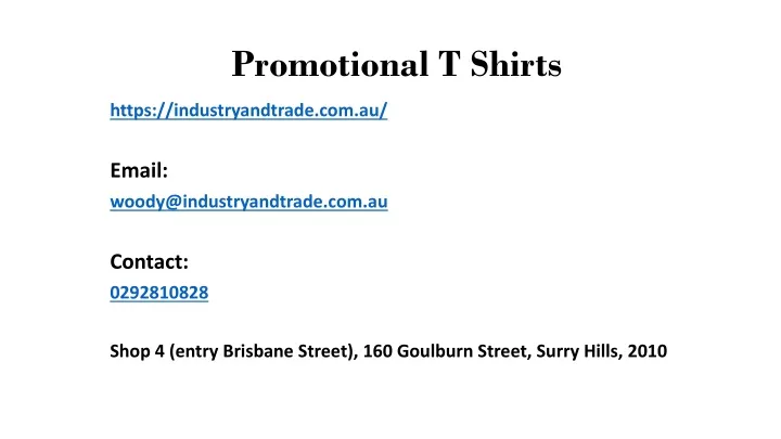 promotional t s hirts