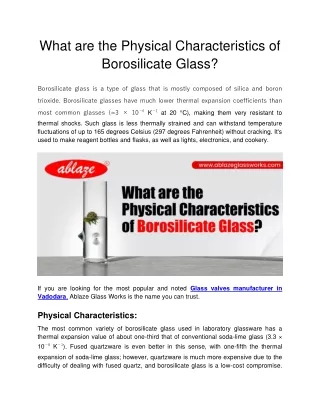 what are the physical characteristics