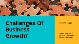 What Are The Challenges Of Business Growth? | Shamika Staggs