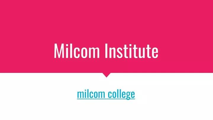 milcom institute