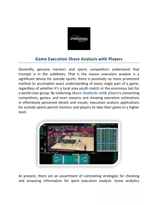 Game Execution Share Analysis with Players