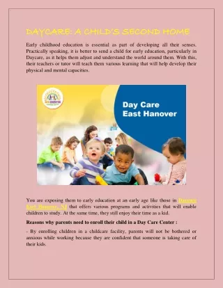 daycare a child s second home daycare a child