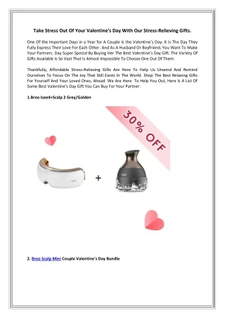 Take Stress Out Of Your Valentine’s Day With Our Stress-Relieving Gifts