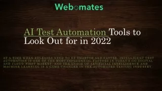 ai test automation tools to look out for in 2022