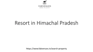 Resort in Himachal Pradesh